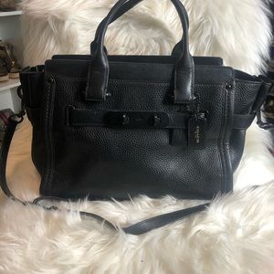 Coach Swagger All Black Matte Bag